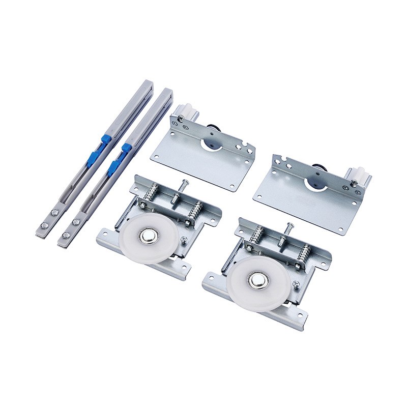 免开槽加厚d趟门双轨道衣柜橱柜铝合金路轨滑槽静音推拉移木门凸