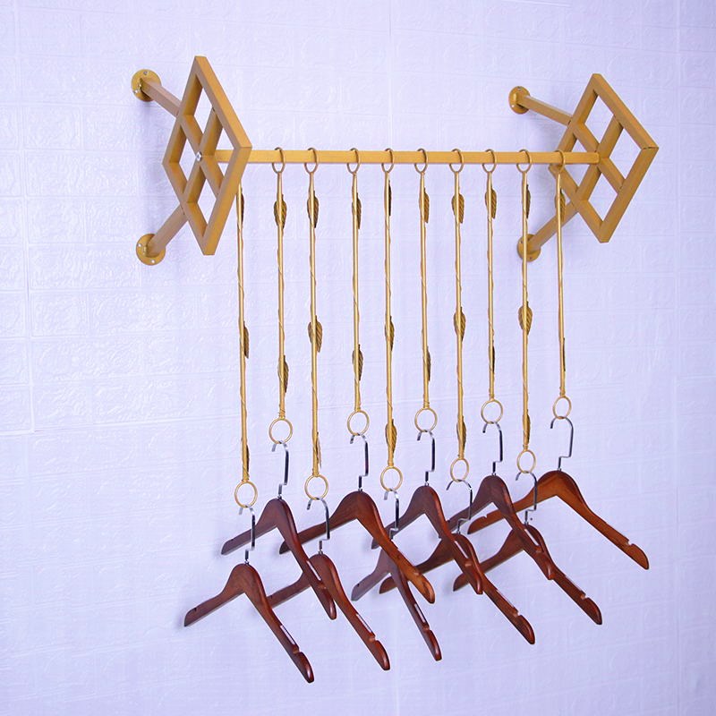 童装女装店铺装修k墙上货架 陈列竖挂衣架 上墙服装店展示架壁挂