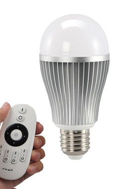 MILIGHT E27 9W 色温可调白光 暖白 球泡灯 灯泡 85-2T65V FUT019