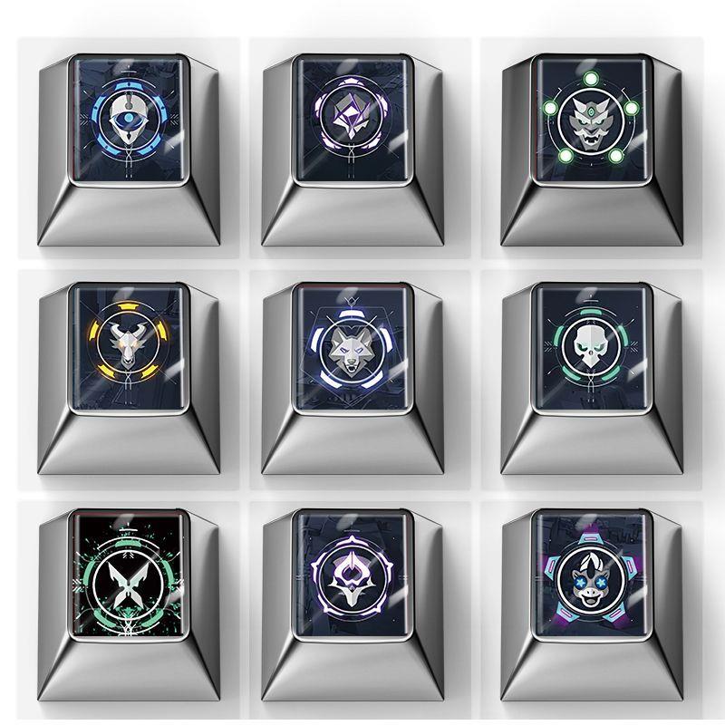 无畏契约击杀图标键锌合金金属键帽删除R4wooting87夜魔机械键盘