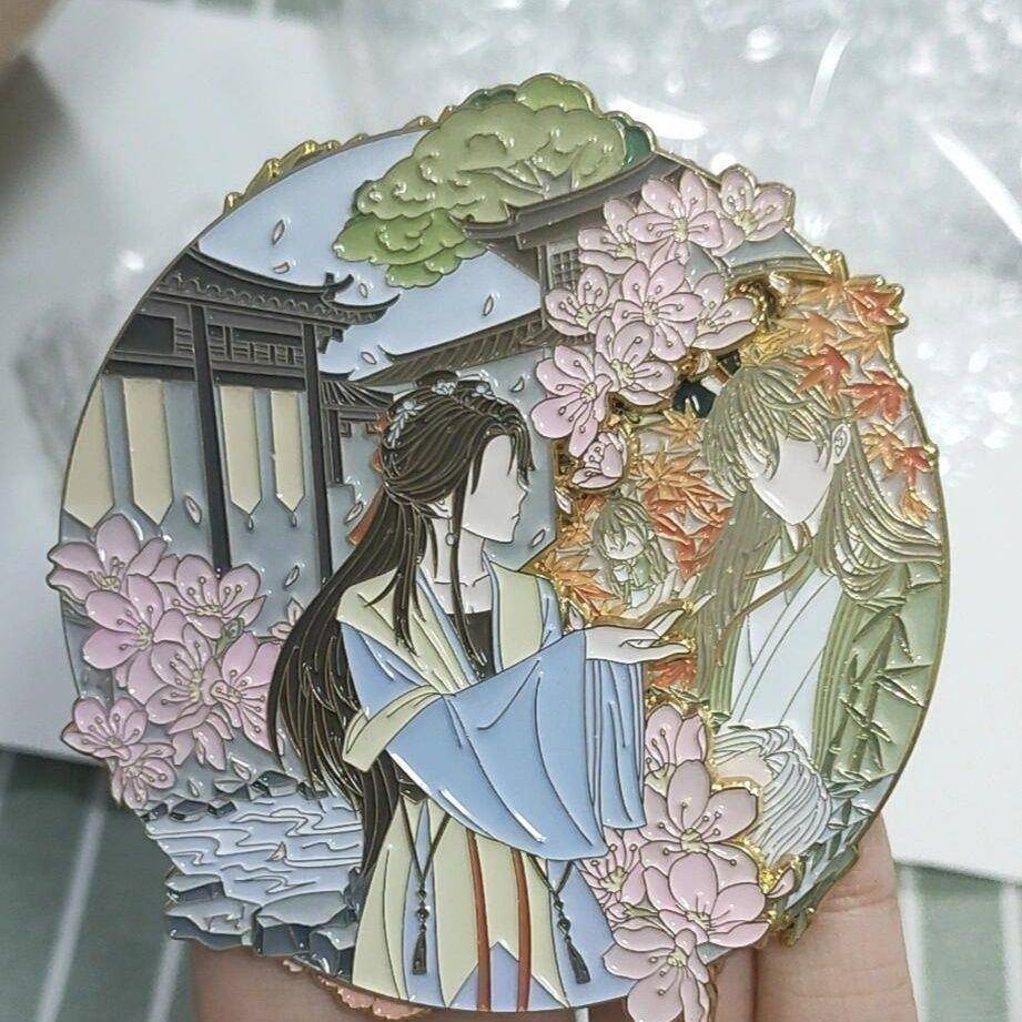 小红书同款代号二次元动漫游戏周边旋转吧唧金属徽章五位男主创意