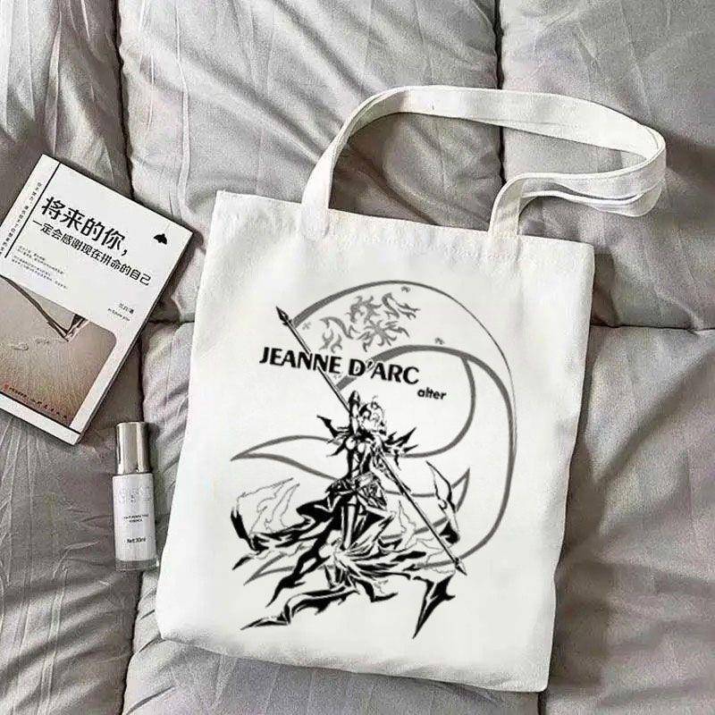 适用Fate帆布包学生saber游戏黑贞德联名FGO周边学生外出单肩手提