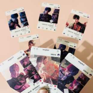 恋与深空新款pvc透卡 秦彻夏以昼二次元周边高清自印小卡片贺卡