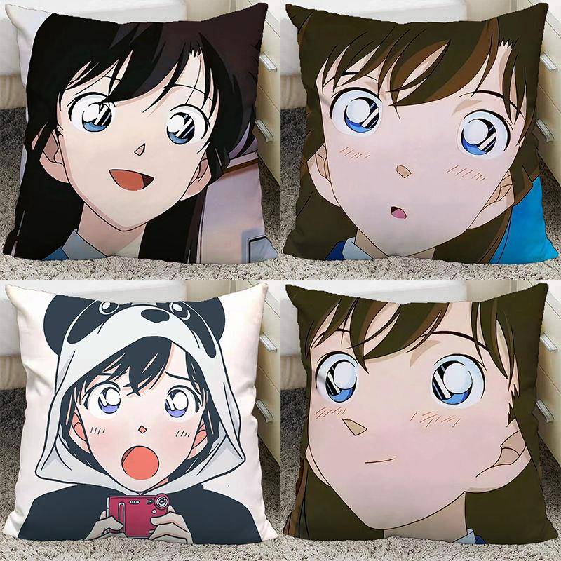 名侦探柯南毛利兰动漫周边双面床头靠枕椅子靠垫学校午睡枕送枕芯