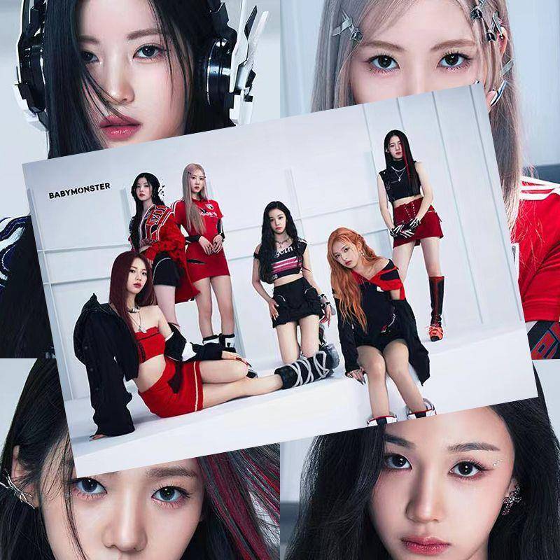 BABYMONSTER海报ASA榎并杏纱RORA李茶仁申厦蓝周边宿舍房间大壁纸