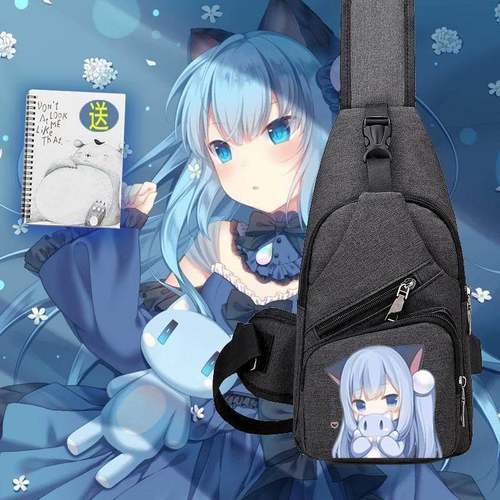 动漫二次元虚拟偶像猫羽雫男女胸包斜挎包休闲单肩背包流行学生ww