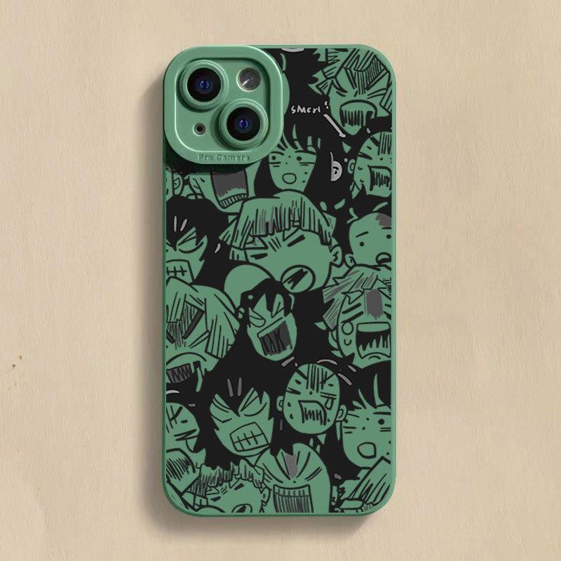 适用鬼灭之刃苹果14手机壳iphone13promax全包12/11硅胶6s/xr/7pl