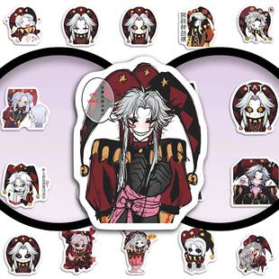 180张皮埃罗怪诞马戏团Q版哥特风小丑创意手绘同人贴纸精美无料