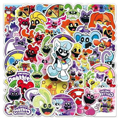 卡通smiling critters贴纸微笑动物恐怖波比游戏防水万圣装饰贴纸