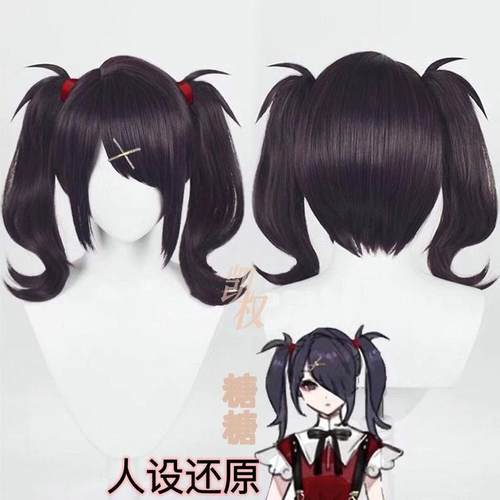 糖糖cos主播女孩重度依赖超天酱cos假发双马尾同款 仿真头皮假毛