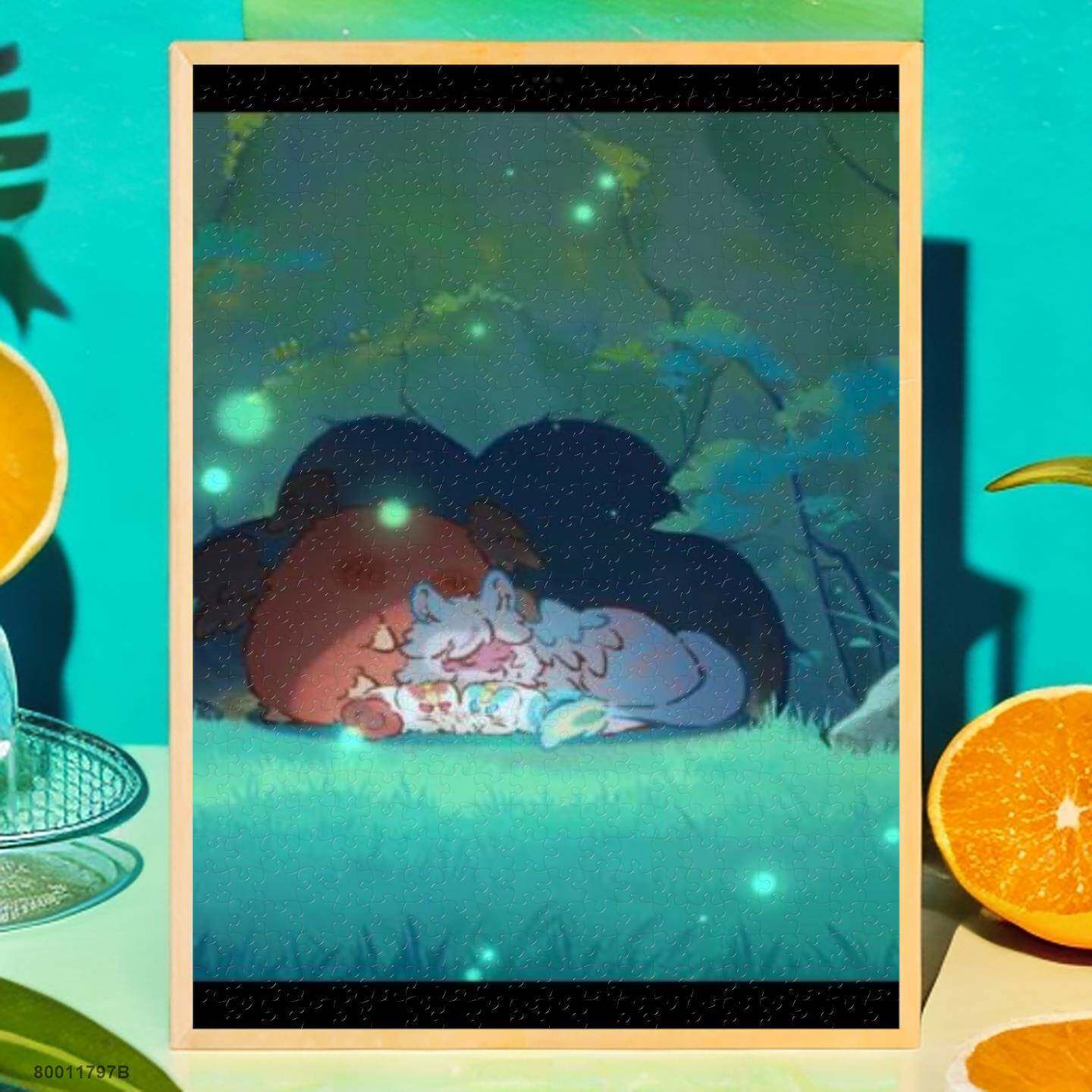 有兽焉1000片木质拼图带相框桌面摆件ins风送同学礼物推荐