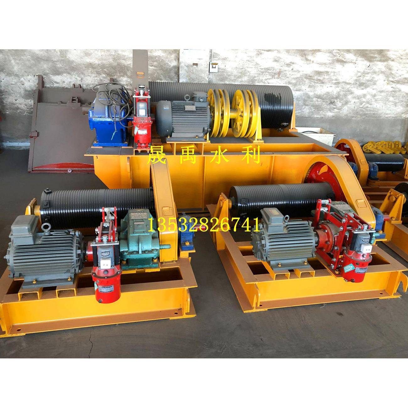 广东连州卷扬启闭机钢闸门横龙电站选用QPQ-16吨固定卷扬式启闭机