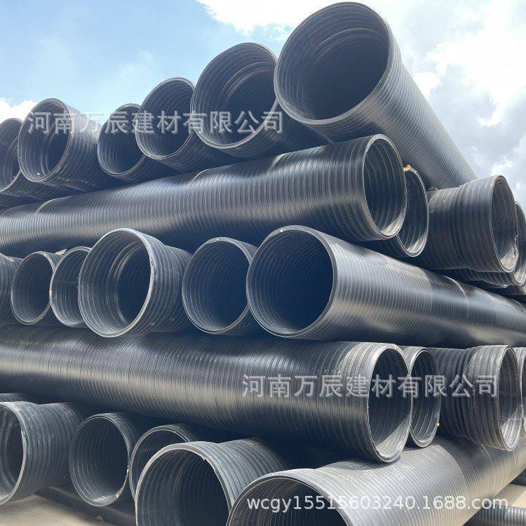 埋地式中空缠绕管HDPE双壁缠绕排水管DN300PE中空壁缠绕管