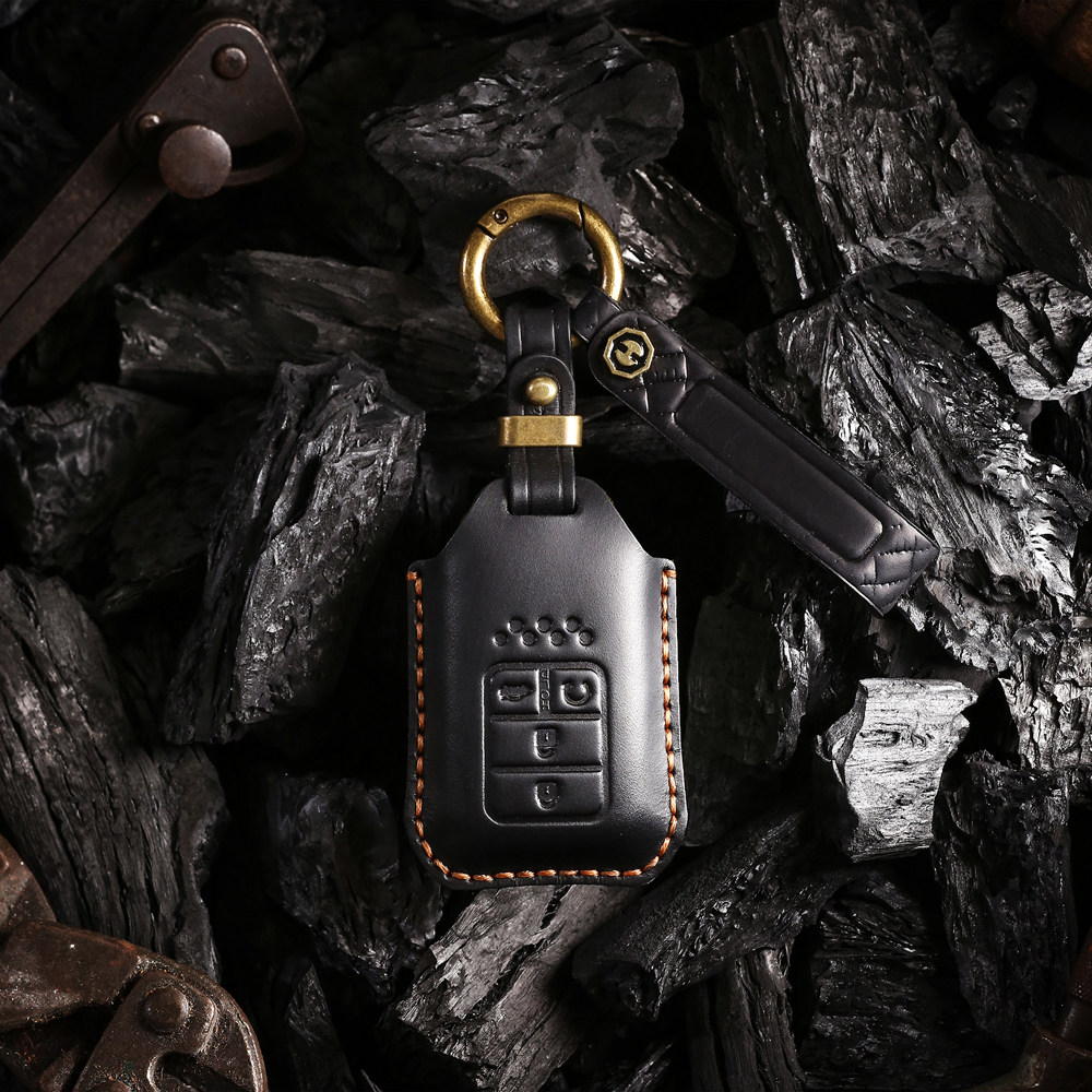 复古风手工真皮本田车钥匙保护套