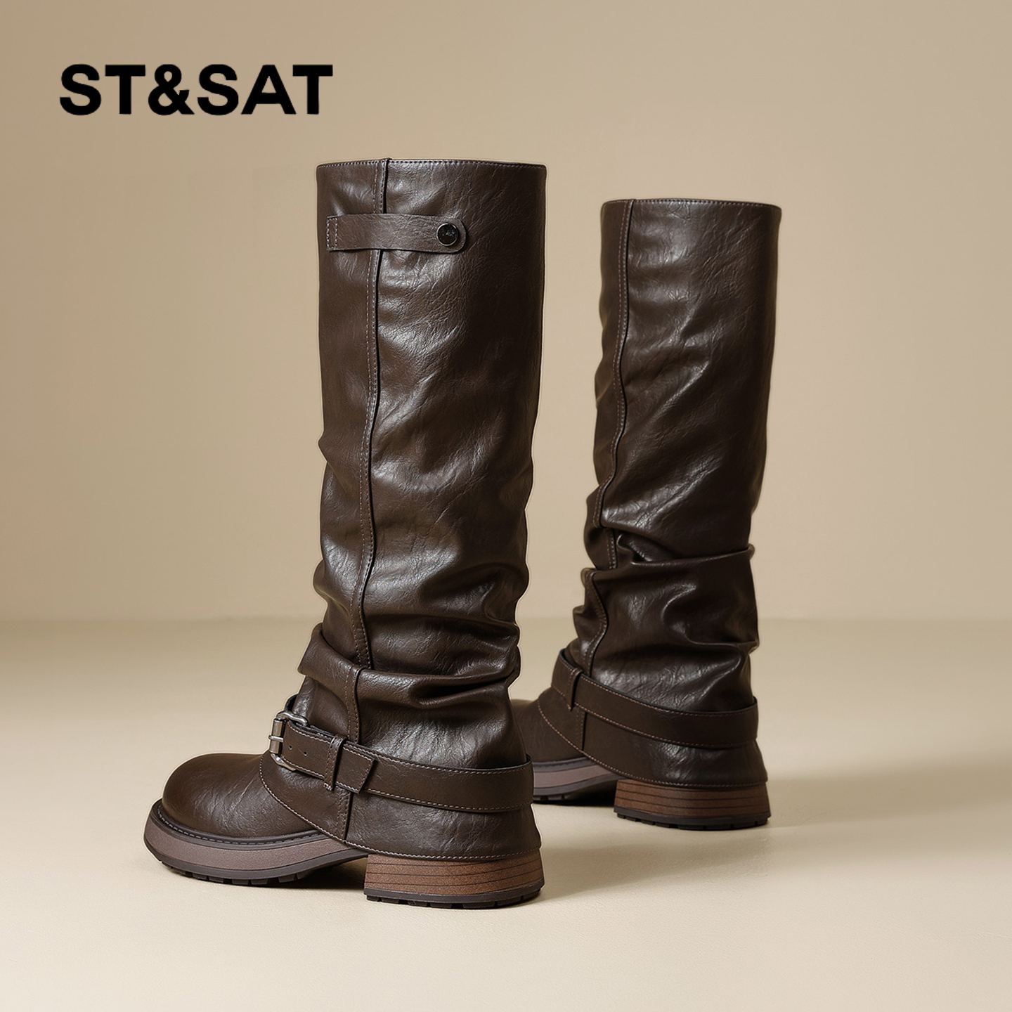 星期六时尚气质百搭超火褶皱过膝