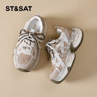 星期六老爹鞋女2025冬季新款女鞋女款爆款鞋子厚底增高冬款运动鞋