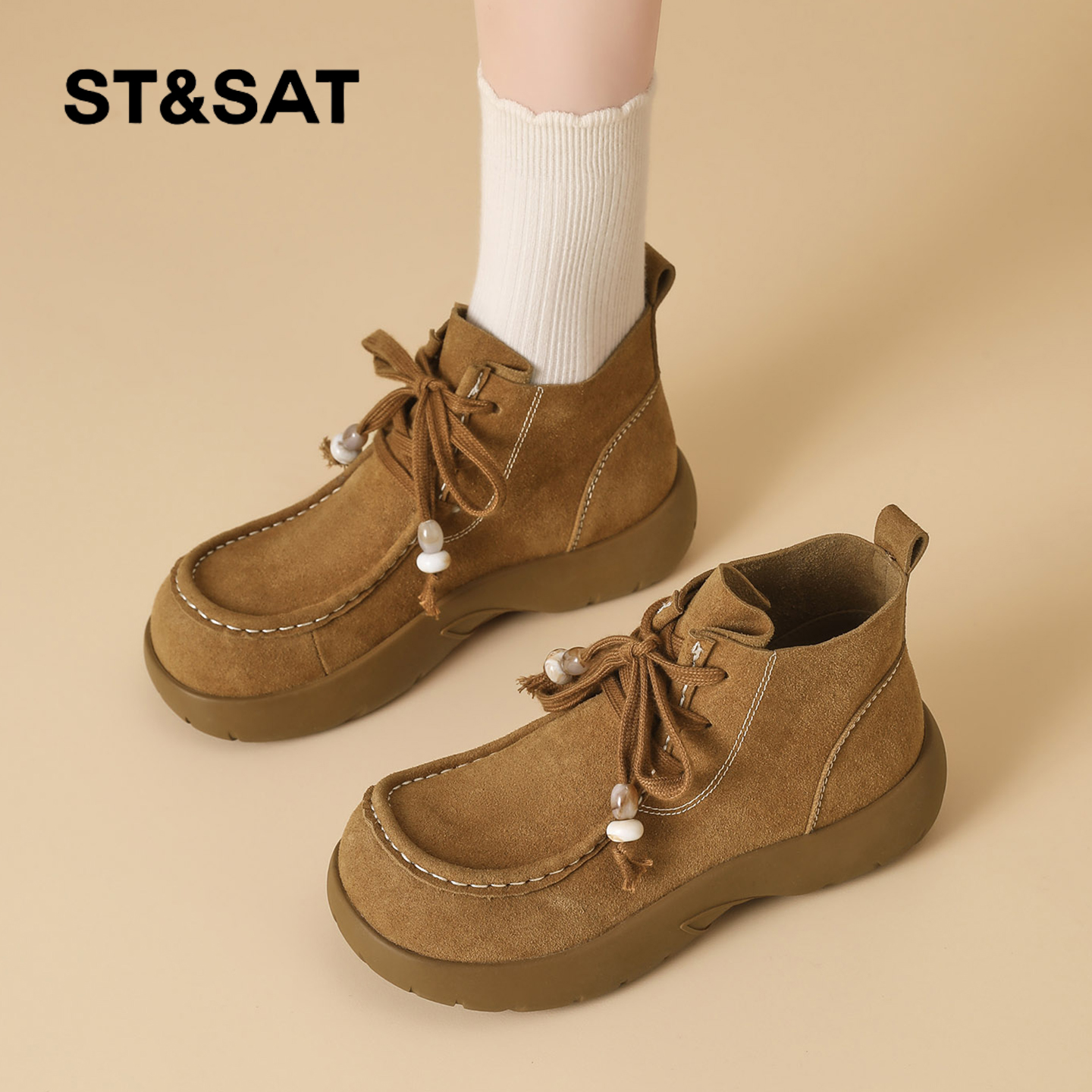 星期六时尚气质百搭牛仔靴骑士靴