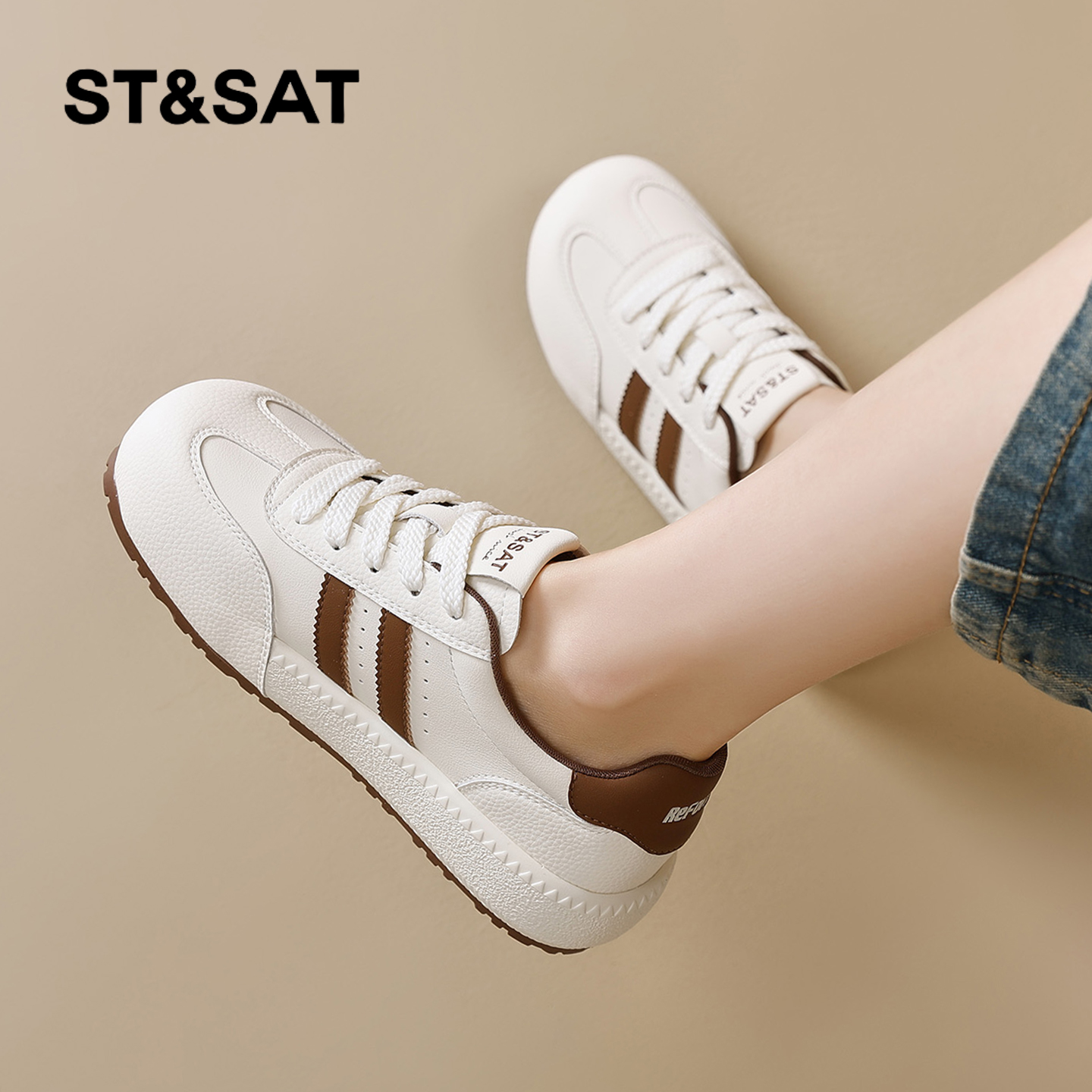 星期六气质时尚白色白鞋厚底增高