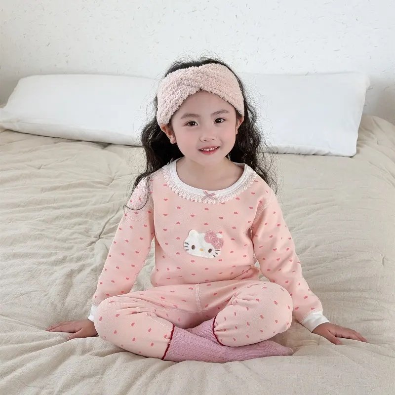 580克儿童保暖内衣套装羊绒无骨秋衣秋裤秋冬加厚款男女童宝宝a类