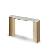 现代简约不锈钢入户大理石玄关台设计师酒店定制家具案条玄关柜