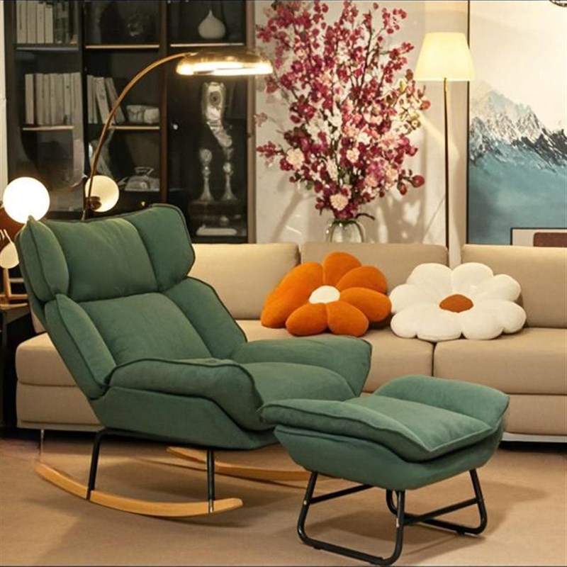 摇摇椅躺椅懒人沙发家用客厅阳台休闲椅可折叠可躺可Y睡午休椅单