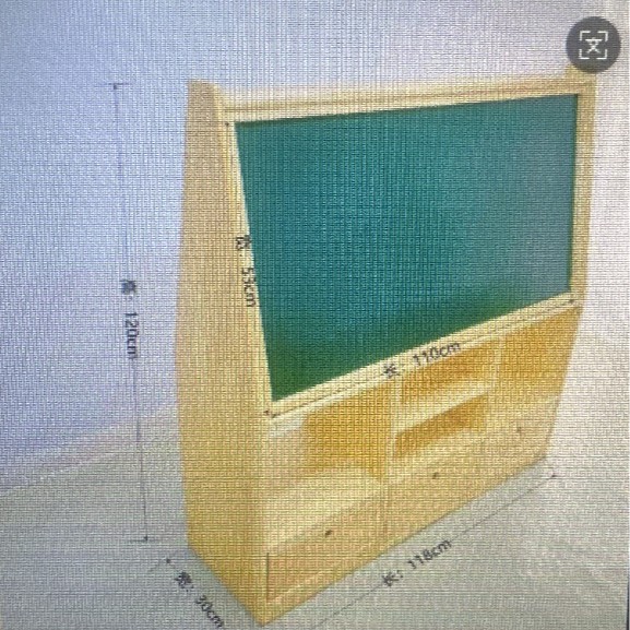 幼儿园磁性绿白双面可移动画板