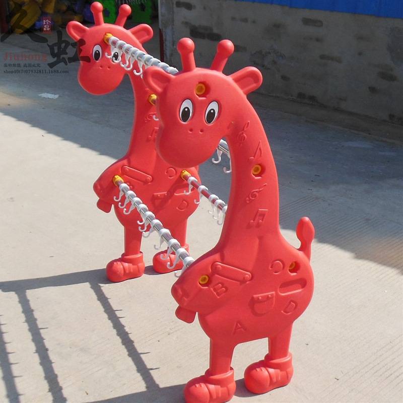 幼儿园毛巾架儿童卡通小鹿海豚塑料毛巾架加厚不锈钢管挂钩毛巾架