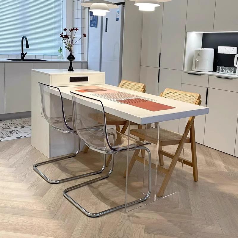 J^岩板岛餐体桌一可伸缩小户型家用台OCK厨房现岛代极简悬浮中台