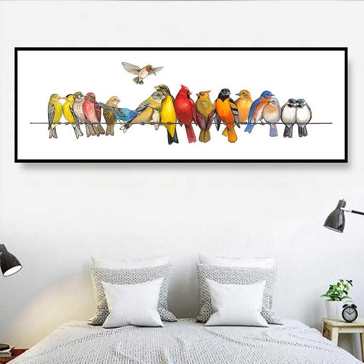 栖鸟北欧现代简约客厅装饰画田园风沙发背景墙挂画卧室壁画床头画