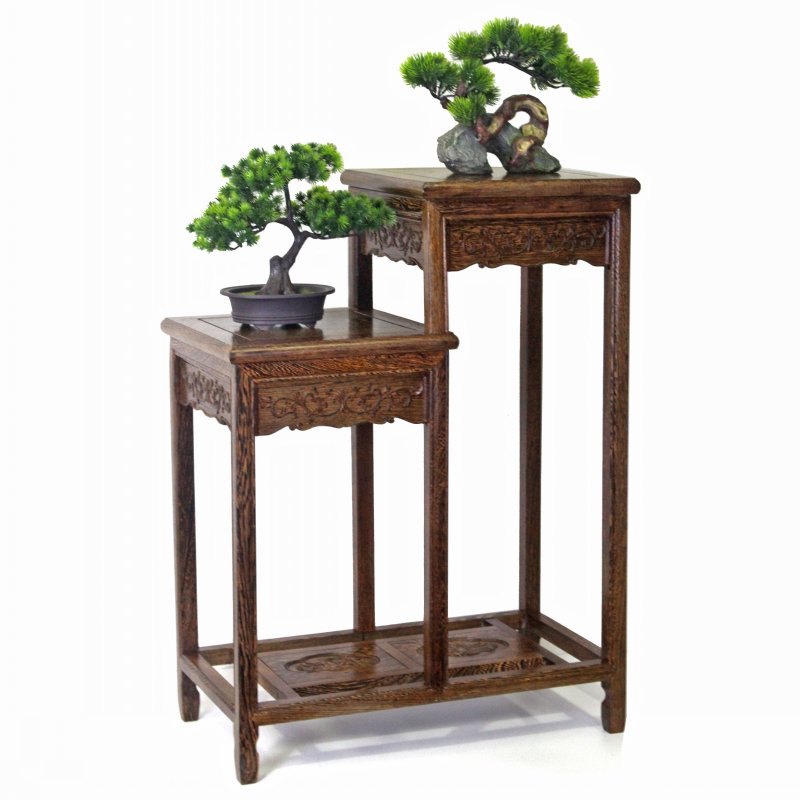 实木花架子落地式置物架红木花盆架E室内客厅中式鸡翅木花几盆景