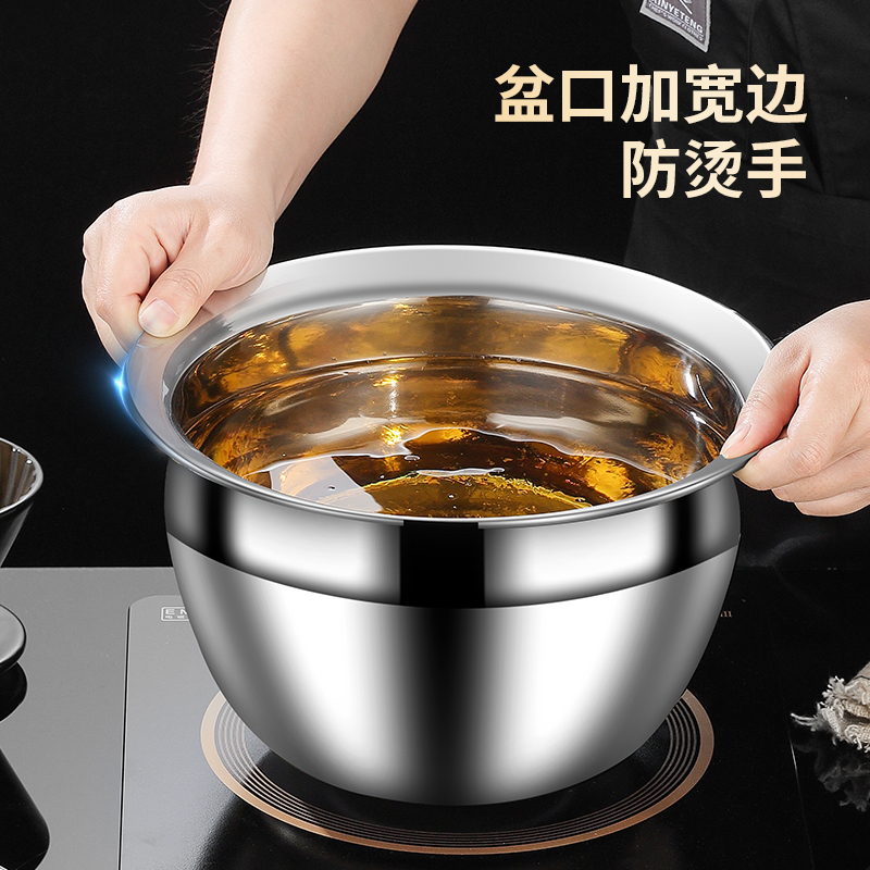 304不锈钢油盆带盖 特厚家用厨房储油缸商用和面盛猪油调料鼓申恒