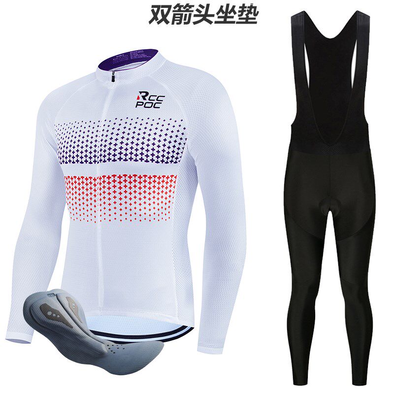 春夏秋冬长袖自行车骑行服套装男款公路车上衣山地车骑行长裤抓绒