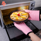 2只微波炉手套隔热手套加厚硅胶耐高温五指防烫烘培烤箱厨房手套