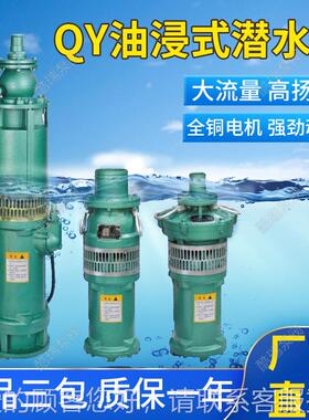Q潜水OEZ泵 QY1.5-50-4 油浸充油式潜水2泵 Y牌喷瀑布潜泉水泵