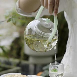 云窝璃悦提梁壶高硼硅玻煮茶烧水泡茶悦颜提梁壶家用壶耐颜高温透