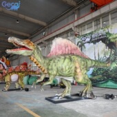 仿生活体恐龙模型 大型硅橡胶机器恐龙 会动会叫仿真恐龙制作厂家