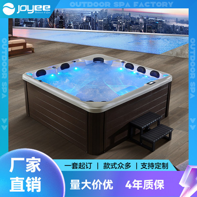 JOYEE厂家直供新款6人户外SPA花园冲浪按摩浴缸Balboa控制系统