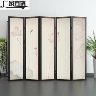 实木客厅屏风隔断墙折叠移动酒店办公室遮挡卧室家用装 定制中式 饰