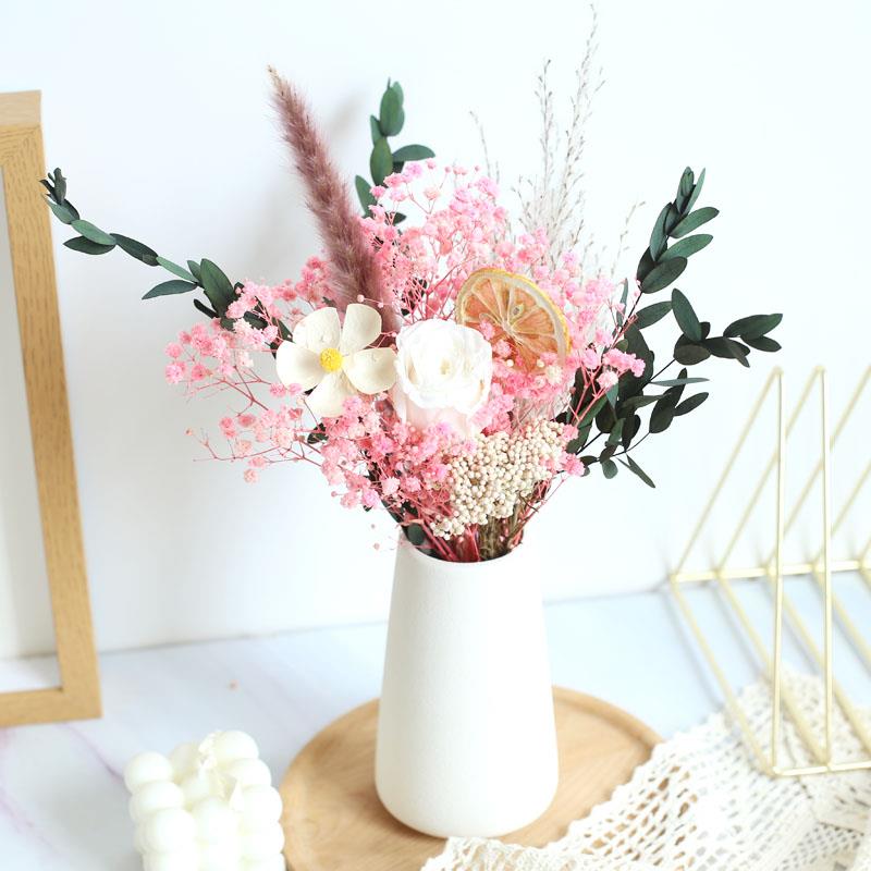 永生花玫瑰花真花满天星网红ins家居装饰客厅桌面DIY摆件拍照道具