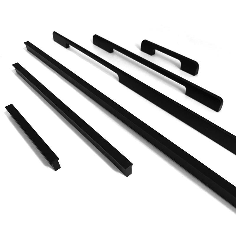 衣柜橱柜金色现代简约柜门拉手太空铝黑色定制加长北欧风抽屉把手