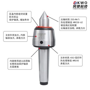 4号5号回转顶针通轴抗震防震耐磨回转顶针 通轴抗震回转顶针莫氏3