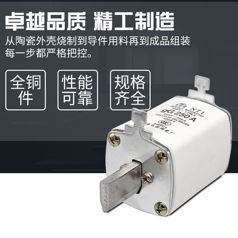 快速熔断器 NT1 NT2 NT3 200A 300A 500A 630A 保险丝 陶瓷 刀型
