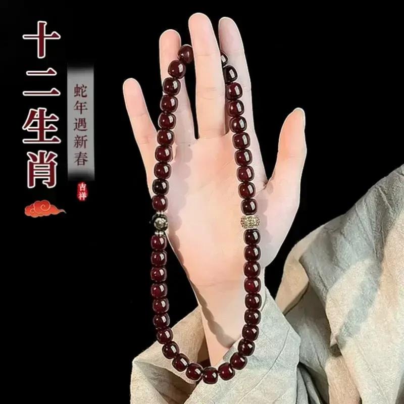【莫里娅时尚精品2优选】祥云桶珠溏心老料玉化菩提双圈手链