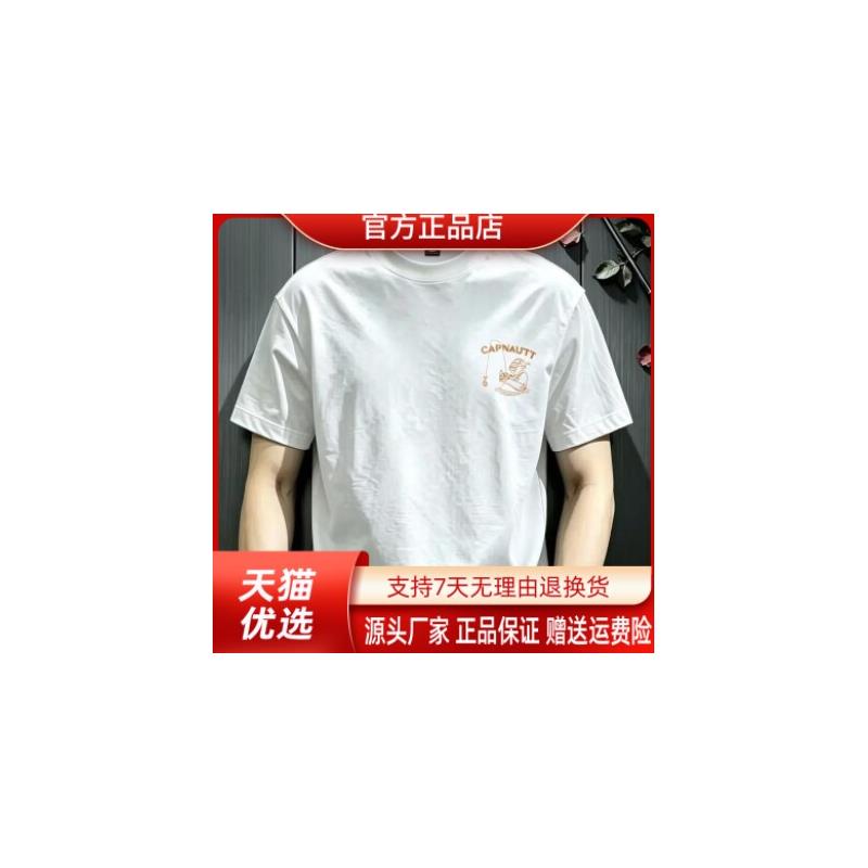 Pilotis2026专柜轻奢港式高品质印花t恤男夏季圆领宽松流行短袖