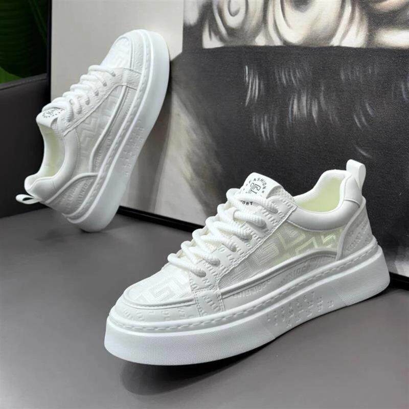 禾物甄选阁43新款夏季网面透气百搭运动增高白潮鞋男款板鞋休