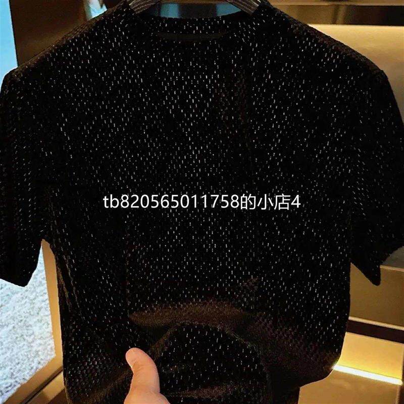 玟若男装2026春夏新款短袖欧货圆领高级感休闲百搭T恤丝绒打底衫