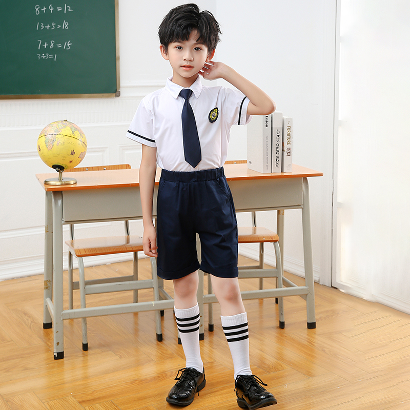 现货幼儿园园服夏季校服学院风舞蹈演出服小学生班服毕业照服