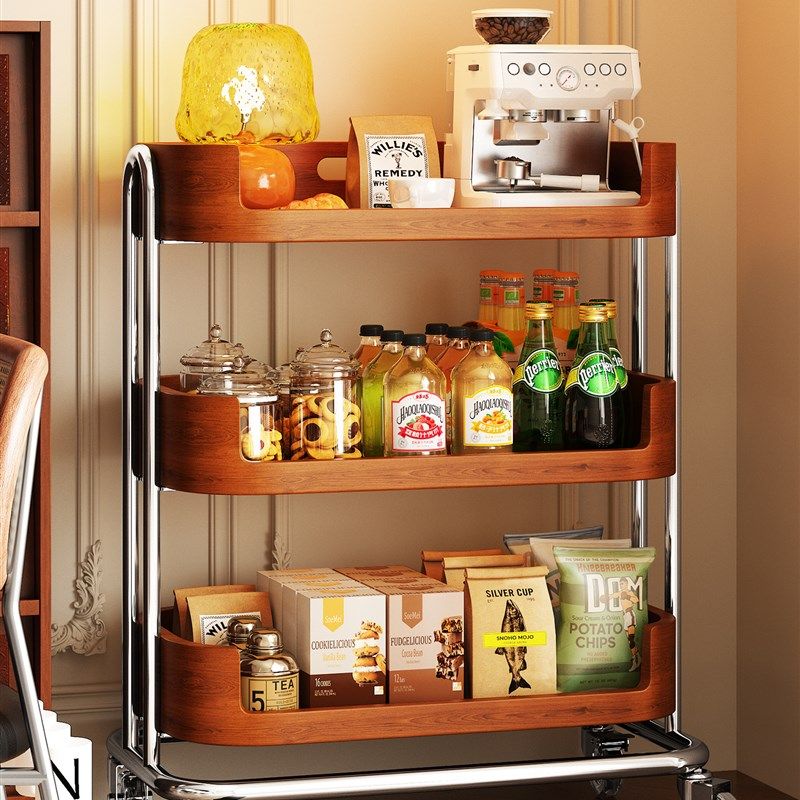 中古小推车零食置物架客厅大容量移动边几水果饮料柜厨房果蔬收纳,住宅家具,移动边几/推车,淘宝优惠券,粉丝福利购,淘宝优惠卷