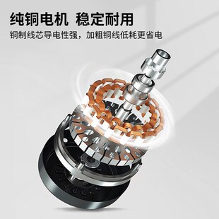 E27螺口水晶风扇灯大q风力厨房吸顶灯LED三档调光吊扇一体灯卧室