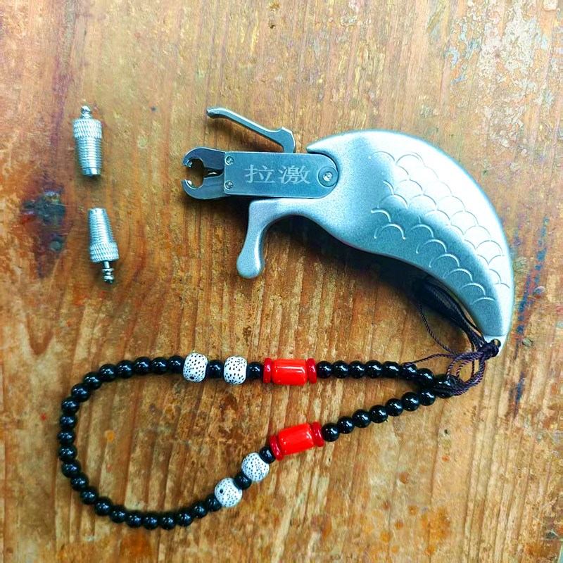 醉鱼拉激握e撒不锈钢发射器按压模拟手捏鱼镖自动回弹鱼镖撒放器